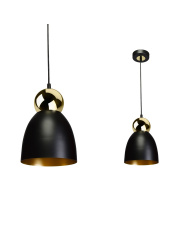 Lampa wisząca TAURUS BLACK/GOLD 1xE27