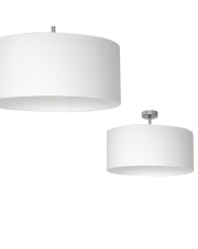 Lampa podsufitowa CASINO WHITE/CHROME 1xE27