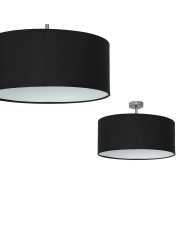 Lampa podsufitowa CASINO BLACK/CHROME 1xE27