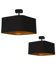 Lampa podsufitowa NAPOLI BLACK/GOLD 1xE27