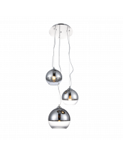 Lampa wisząca Silver Ball 3 AZ4750 AZzardo kulista chromowana oprawa wisząca