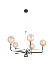Lampa wisząca Bubble w kolorze mosiężno-czarnym P0453 MaxLight