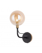 Kinkiet Bubble w kolorze mosiężno-czarnym W0298 MaxLight