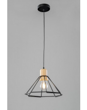 Lampa wisząca LOFT 1L P8660-1L Auhilon pojedyncza oprawa świetlna w kolorze czarnym 