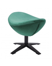 Podnóżek EGG SZEROKI VELVET BLACK ciemny zielony.18 - welur, podstawa czarna