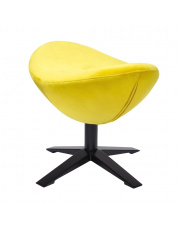 Podnóżek EGG SZEROKI VELVET BLACK żółty.20 - welur, podstawa czarna