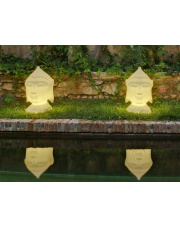 NEW GARDEN lampa ogrodowa GOA 40 C biała - LED