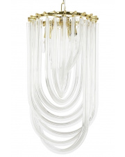 Lampa wisząca MURANO L złota - szkło, metal