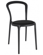 Krzesło SLIM czarne - polipropylen, tkanina