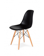 Krzesło DSW WOOD czarne.03 - podstawa drewniana bukowa