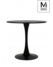 MODESTO stół TULIP FI 80 czarny - MDF, podstawa metalowa