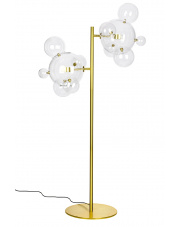 Lampa podłogowa CAPRI FLOOR 6  złota - 120 LED, aluminium, szkło