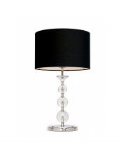 Lampa stołowa Rea RLT93163-1B Zuma Line czarno-srebrna oprawa w klasycznym stylu