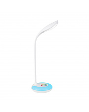 Lampa stołowa LED H1848 Zuma Line biało-niebieska lampka biurkowa 