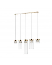 GEM P0389-05E-F7AC lampa wisząca na listwie w kolorze złota z kryształowym akcentem Zuma Line