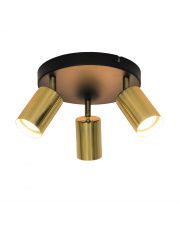 Lampa sufitowa VILA GU13013C-3R GU10 Zuma Line SPOT loft metalowa LED czarna złota