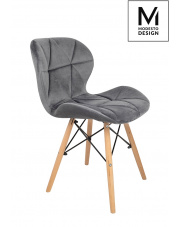 MODESTO krzesło KLIPP VELVET ciemny szary