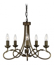 Żyrandol Olivia OV5 BLK/GLD Elstead Lighting 