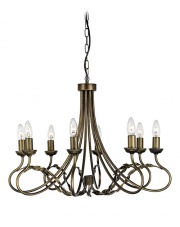 Żyrandol Olivia OV8 BLK/GLD Elstead Lighting 