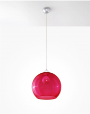 Lampa wisząca BALL czerwona