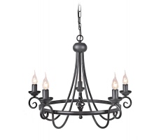 Żyrandol Harlech HR5 BLK Elstead Lighting 