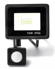 Naświetlacz LED 10W z czujnikiem ruchu 6000K DL halogen zewnętrzny czarny