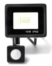 Naświetlacz LED 10W z czujnikiem ruchu 6000K DL halogen zewnętrzny czarny
