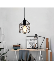 Lampa wisząca Brylant DL czarna oprawa industrialna loft