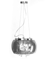 Lampa wisząca Przydymione Lustro Krople Wody 40cm DL nowoczesna szklana