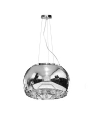 Lampa wisząca Krople Wody 40cm DL szklana srebrna nowoczesna