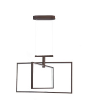 Lampa wisząca 45W 4000k DL-G06 DL brązowa nowoczesna geometryczna