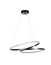  Lampa dekoracyjna wisząca led 60w czarna DL-J06 + Pilot