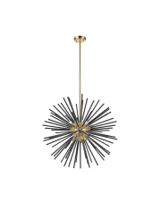 URCHIN P0491-09C-F7BC modernistyczna lampa wisząca w kolorze czarnym i złotym Zuma Line