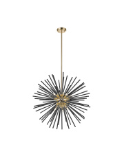 P0491-09C-F7BC URCHIN LAMPA WISZĄCA CZARNO-ZŁOTA/BLACK-GOLD