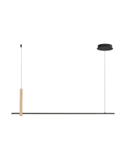 CLAUD 22806M-WOOD lampa wisząca w kolorze czarnym Zuma Line