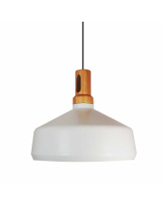 Lampa wisząca NORDIC WOODY biało drewniana 35 cm