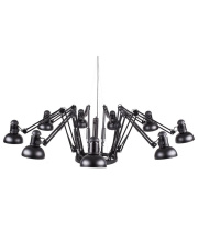 Lampa wisząca SPIDER-9 czarna 65 - 215 cm