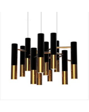 Lampa wisząca GOLDEN PIPE-13 czarno złota 60 cm