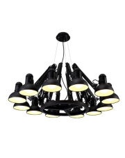Lampa wisząca SPIDER-12 czarna 65 - 215 cm