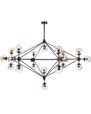 Lampa wisząca ASTRIFERO-21 bursztynowo czarna 165 cm