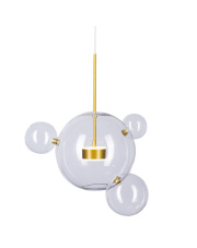 Lampa wisząca BUBBLES 3+1 LED złota 3000K