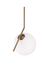 Lampa wisząca SOLARIS biało mosiężna 20 cm