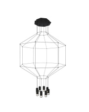 Lampa wisząca LINEA-8 czarna 80 cm