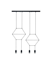 Lampa wisząca LINEA-4 LONG czarna 70 cm