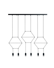Lampa wisząca LINEA-6 LONG czarna 100 cm
