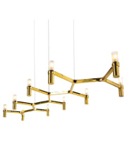 Lampa wisząca CANDLES-10 złota 165 cm