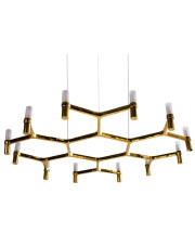 Lampa wisząca CANDLES-12B złota 106 cm