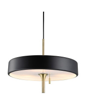 Lampa wisząca ARTDECO czarno - złota 35 cm