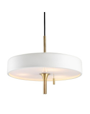 Lampa wisząca ARTDECO biało - złota 35 cm