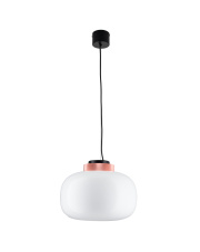 Lampa wisząca BOOM LED biało miedziana 35 cm